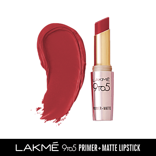 Lakme 9 To 5 Primer + Matte Lip Colour, 3.6 g Cherry Chic MR4 