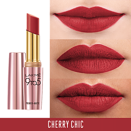 Lakme 9 To 5 Primer + Matte Lip Colour, 3.6 g Cherry Chic MR4 