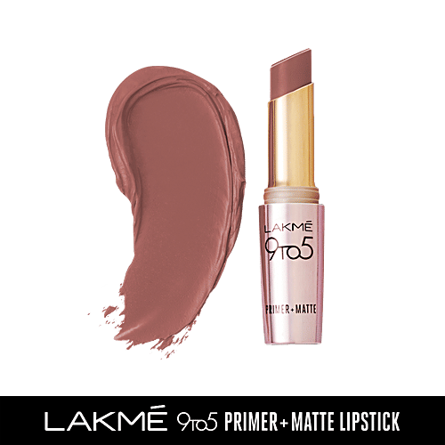 Lakme 9 To 5 Primer + Matte Lip Colour, 3.6 g Brownie Point LC B3 