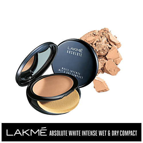 Lakme Absolute White Intense Wet & Dry Compact, 9 g Almond Honey 06 