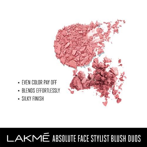 Lakme Absolute Face Stylist Blush Duos, 6 g Rose Blush 