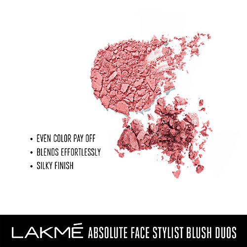 Lakme Absolute Face Stylist Blush Duos, 6 g Rose Blush 