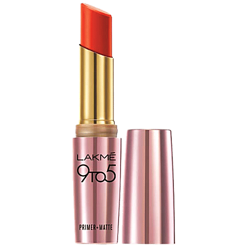 Lakme 9 to 5 Primer + Matte Lip Color, 3.6 g Orange Edge MR8 