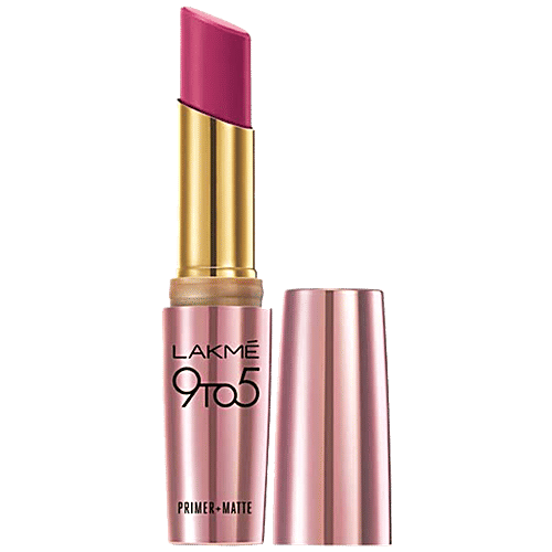 Lakme 9 to 5 Primer + Matte Lip Color, 3.6 g Plum Pick MP18 