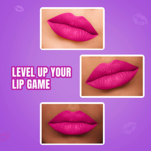 Elle 18 Color Pops Matte Lip Colour, 4.3 g P31 Rose Day Smooth Texture, Moisturising, Shea Butter & Jojoba Oil, Even Application