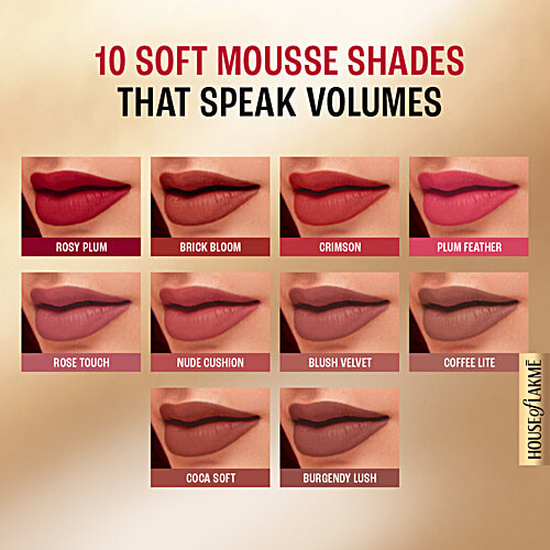 Lakme 9To5 Weightless Matte Mousse Lip & Cheek Color, 9 g Plum Feather 