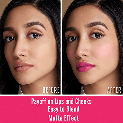 Lakme 9 To 5 Weightless Mousse Lip & Cheek Colour, 9 g Fuchsia Sude 