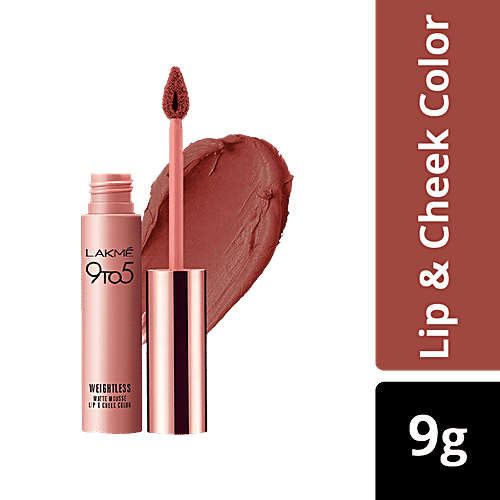 Lakme 9 To 5 Weightless Mousse Lip & Cheek Colour, 9 g Coca Soft 