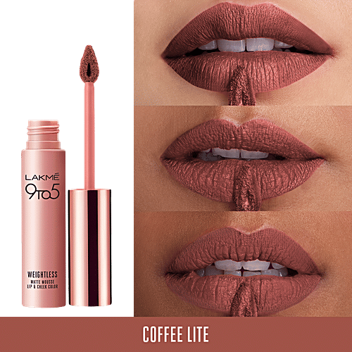 Lakme 9 To 5 Weightless Mousse Lip & Cheek Colour, 9 g Coffee Lite 
