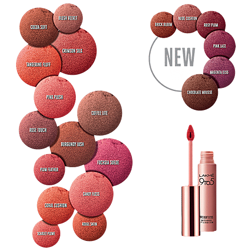 Lakme 9 To 5 Weightless Mousse Lip & Cheek Colour, 9 g Tangerine Fluff 