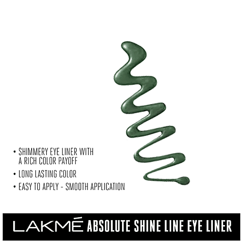 Lakme Absolute Shine Line Eye Liner, 4.5 ml Sparkling Olive 