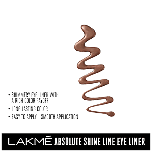 Lakme Absolute Shine Line Eye Liner, 4.5 ml Shimmer Bronze 