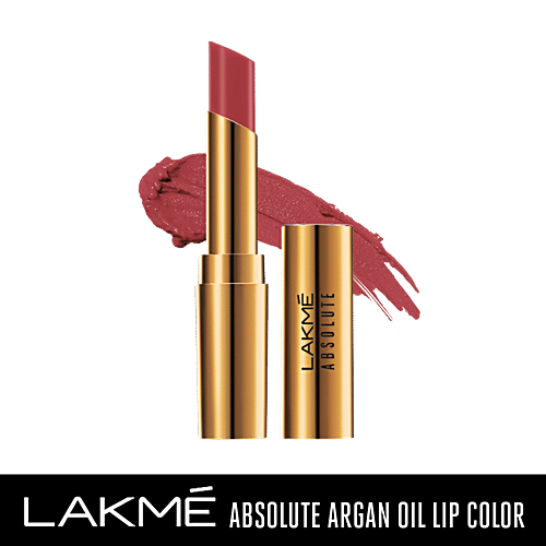 Lakme Absolute Argan Oil Lip Colour, 3.4 g Smooth Merlot 