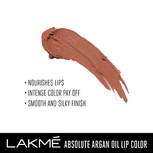 Lakme Lakme Absolute Argan Oil Lip Colour, 3.4 g Buttery Caramel 
