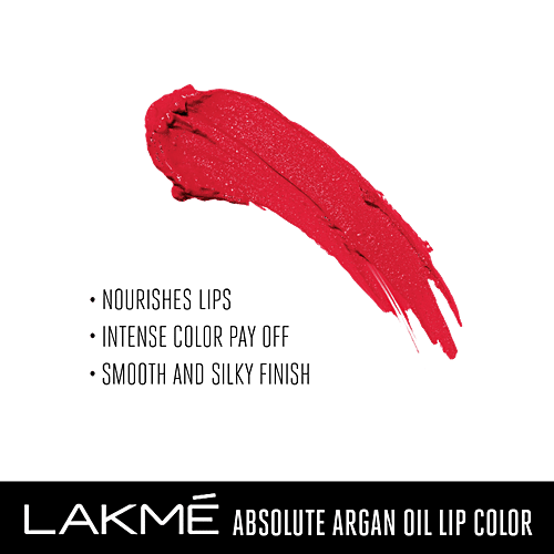 Lakme Lakme Absolute Argan Oil Lip Colour, 3.4 g Drenched Red 