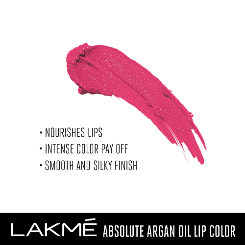 Lakme Lakme Absolute Argan Oil Lip Colour, 3.4 g Lush Rose 