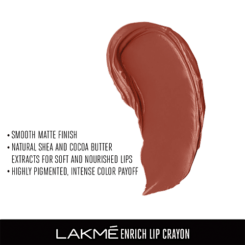 Lakme Enrich Lip Crayon, 2.2 g Cinnamon Brown