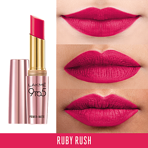 Lakme 9 To 5 Primer + Matte Lip Colour, 3.6 g Ruby Rush MR20 