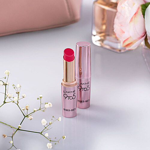 Lakme 9 To 5 Primer + Matte Lip Colour, 3.6 g Ruby Rush MR20 