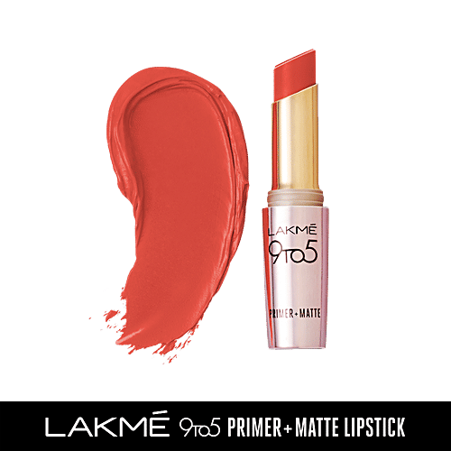 Lakme 9 To 5 Primer + Matte Lip Colour, 3.6 g Brick Blush MR21 