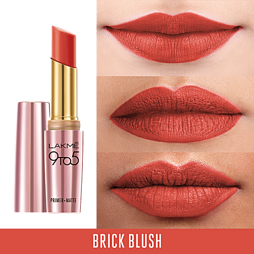 Lakme 9 To 5 Primer + Matte Lip Colour, 3.6 g Brick Blush MR21 