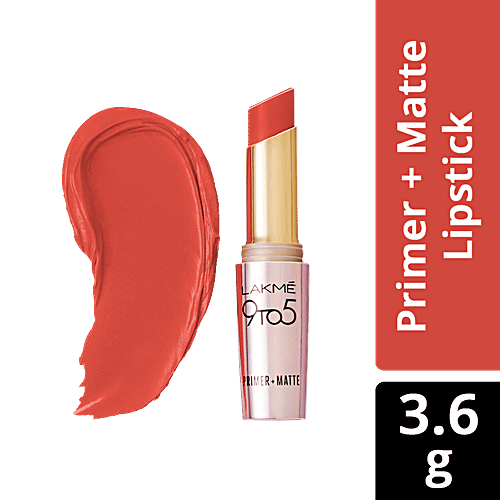 Lakme 9 To 5 Primer + Matte Lip Colour, 3.6 g Brick Blush MR21 