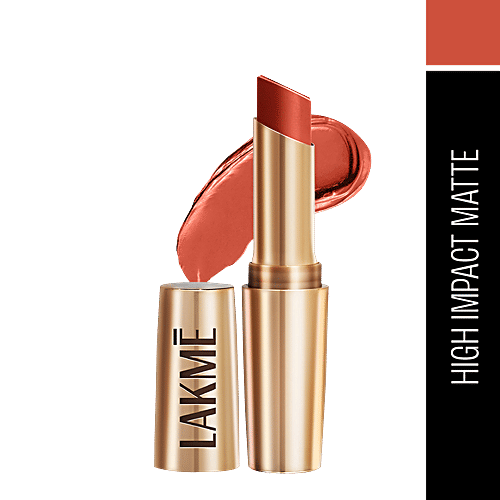 Lakme Primer + Matte Lipstick, 3.6 g Brick Blush MR9