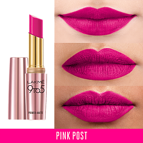 Lakme 9 To 5 Primer + Matte Lip Colour, 3.6 g Pink Post MP20 
