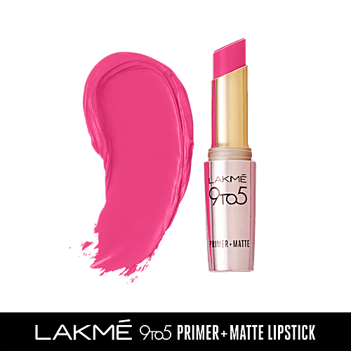 Lakme 9 To 5 Primer + Matte Lip Colour, 3.6 g Fuchsia File MP21 