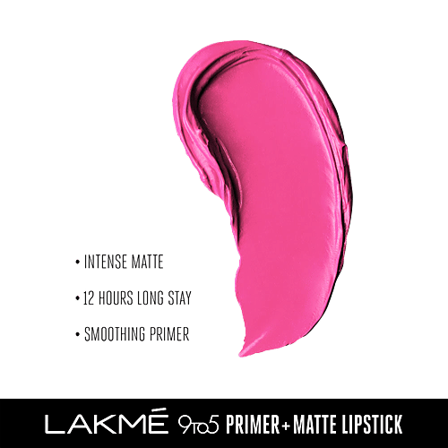 Lakme 9 To 5 Primer + Matte Lip Colour, 3.6 g Fuchsia File MP21 