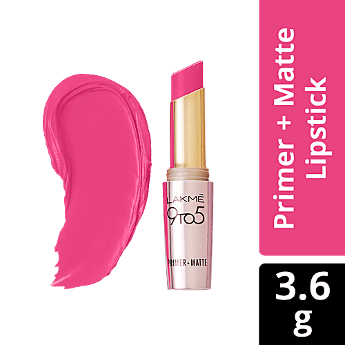 Lakme 9 To 5 Primer + Matte Lip Colour, 3.6 g Fuchsia File MP21 
