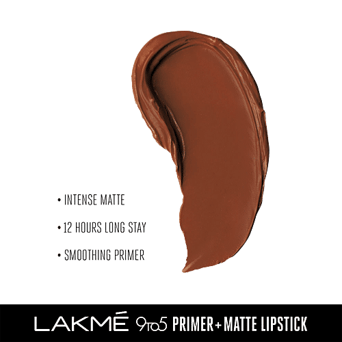 Lakme 9 To 5 Primer + Matte Lip Colour, 3.6 g Espresso Shot MB11 