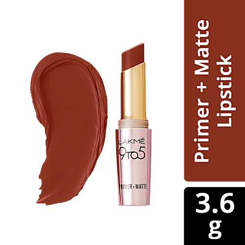 Lakme 9 To 5 Primer + Matte Lip Colour, 3.6 g Choco Break MB12 