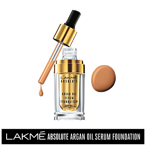Lakme Absolute Argan Oil Serum Foundation With SPF 45, 15 ml Natural Almond 