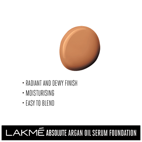 Lakme Absolute Argan Oil Serum Foundation With SPF 45, 15 ml Natural Almond 