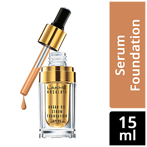 Lakme Absolute Argan Oil Serum Foundation With SPF 45, 15 ml Natural Almond 