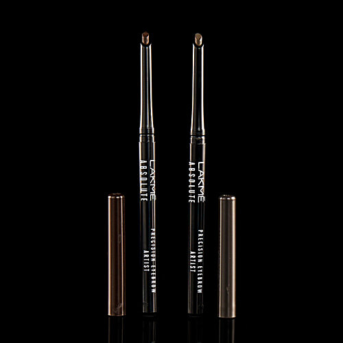 Lakme Absolute Precision Eye Artist Eyebrow Pencil, 0.35 g Natural Black Transfer Proof & Waterproof