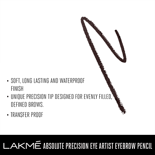 Lakme Absolute Precision Eye Artist Eyebrow Pencil, 0.35 g Dark Brown 