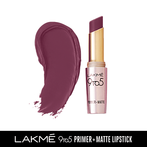 Lakme 9 To 5 Primer + Matte Lip Colour, 3.6 g Garnet Punch 