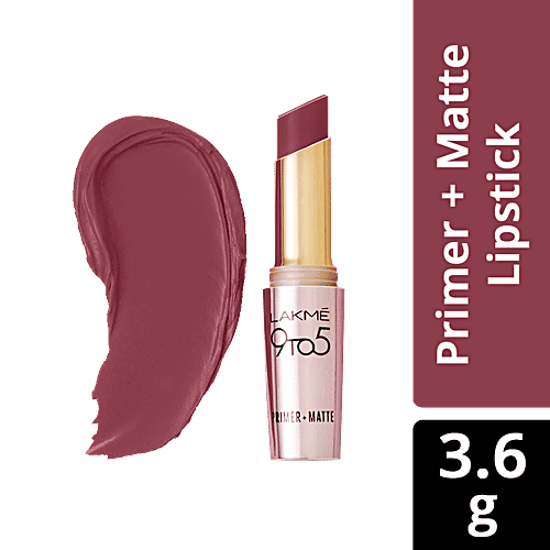 Lakme 9 To 5 Primer + Matte Lip Colour, 3.6 g Pink Party 