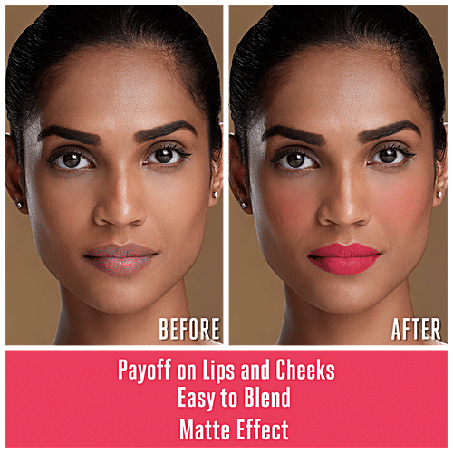 Lakme 9 To 5 Weightless Matte Mousse Lip & Cheek Colour, 9 g Scarlet Plum 