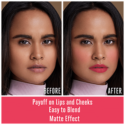 Lakme 9 To 5 Weightless Matte Mousse Lip & Cheek Colour, 9 g Scarlet Plum 