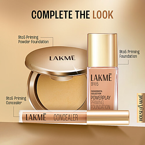 Lakme 9 to 5 Primer + Matte Powder Foundation Compact, 9 g Natural Almond 