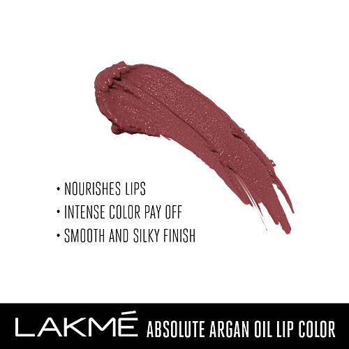 Lakme Absolute Argan Oil Lip Colour, 3.4 g Mauve 