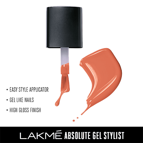 Lakme Absolute Gel Stylist Nail Color, 15 ml Beige Nude 