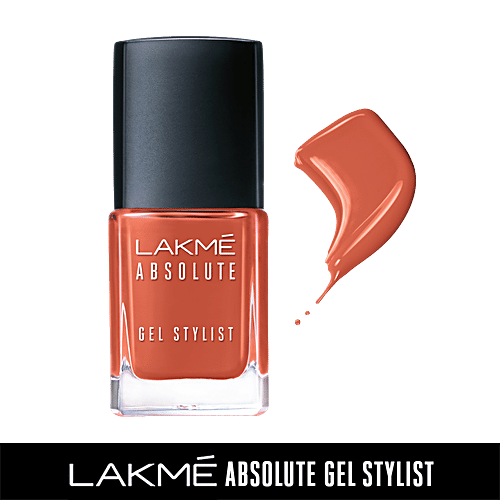 Lakme Absolute Gel Stylist Nail Color, 15 ml Tawny Brown 