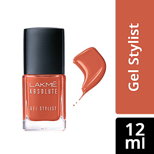 Lakme Absolute Gel Stylist Nail Color, 15 ml Tawny Brown 