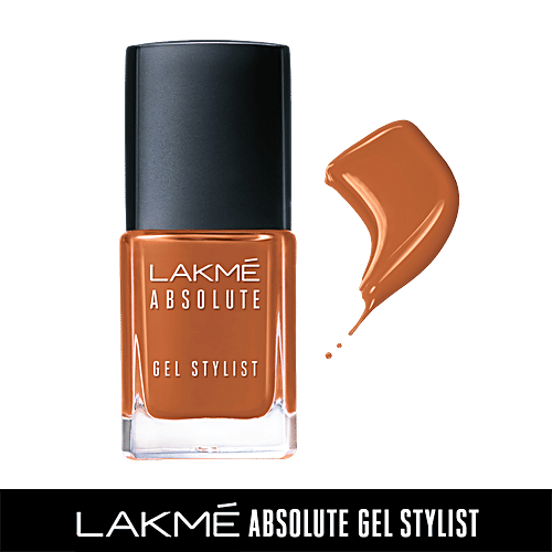 Lakme Absolute Gel Stylist Nail Color, 15 ml Silk Caramel 