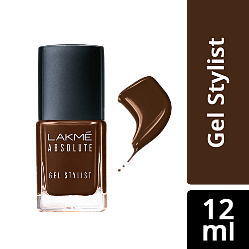 Lakme Absolute Gel Stylist Nail Color, 15 ml Deep Taupe Long-Lasting