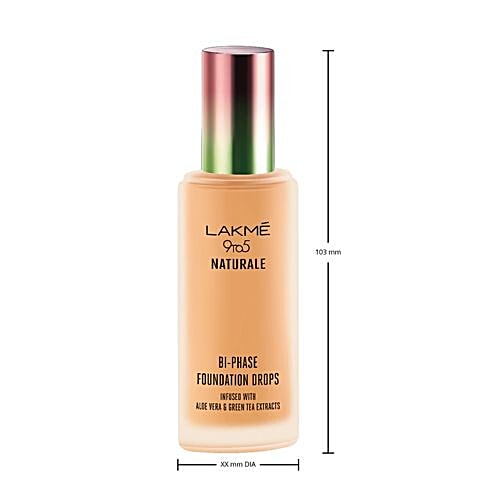 Lakme 9 to 5 Naturale Foundation Drops, 18 ml Silky Golden 